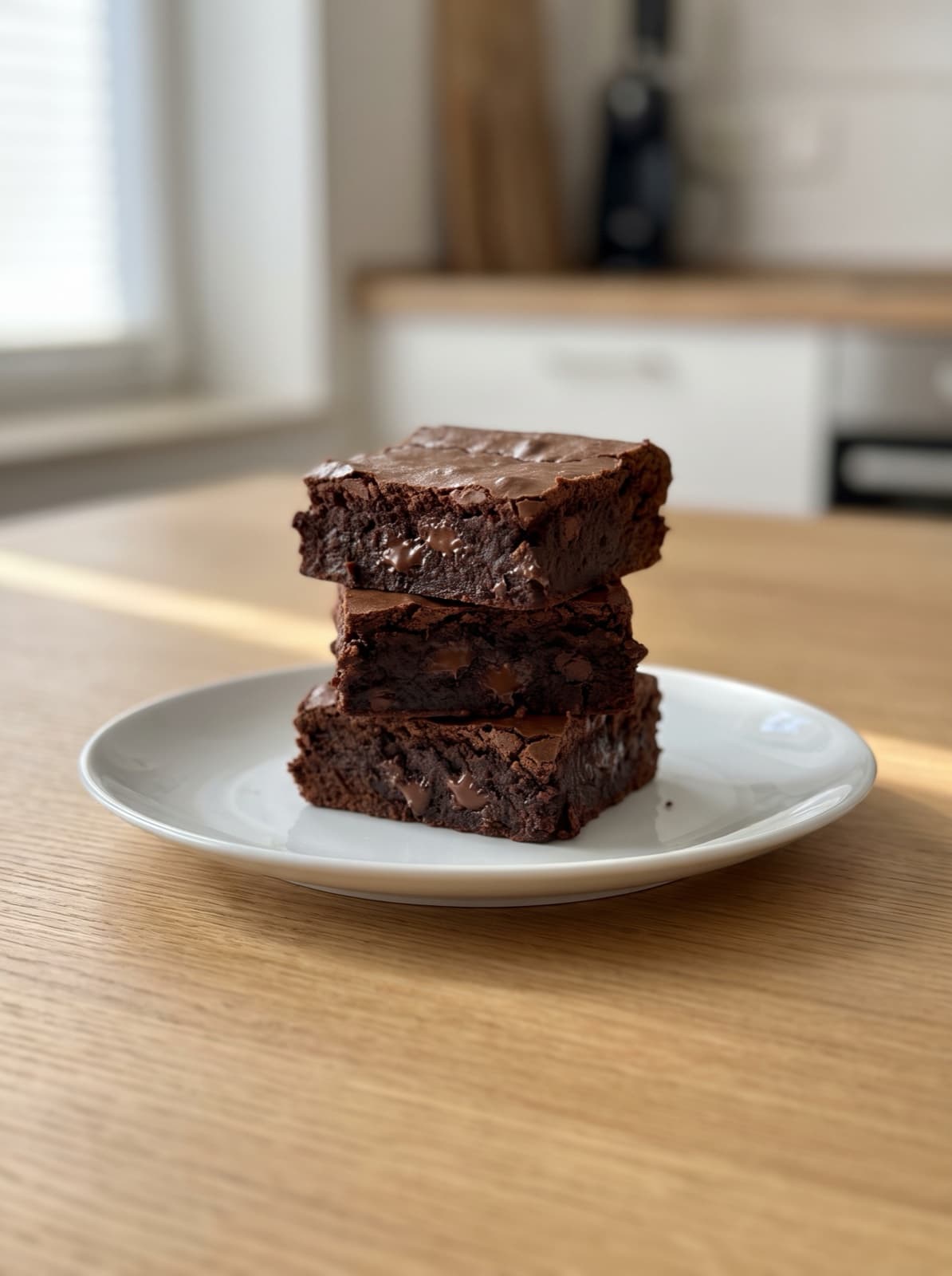 Proteinreiche zuckerarme fudgy Schoko Brownies