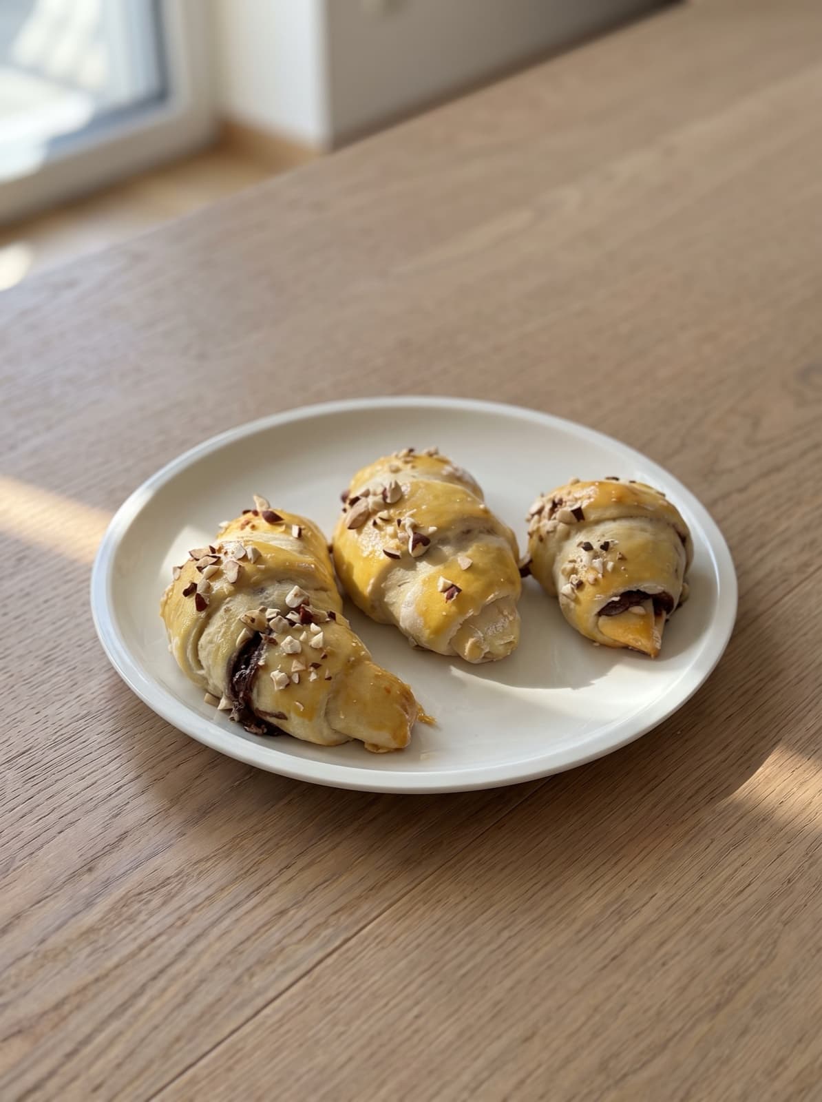 Gesunde Nutella inspired Croissants